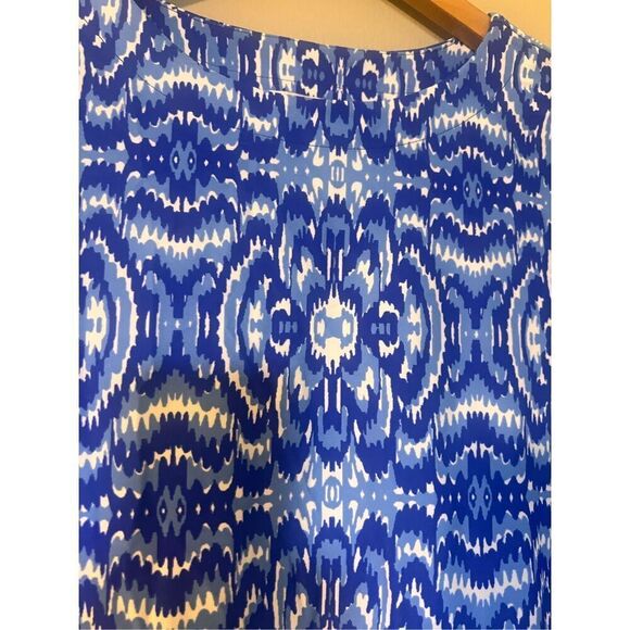 Jude Connally Size XS Tee Shirt Shift Dress Blue Geometric Kaleidoscope Print - Picture 7 of 9